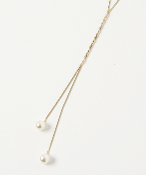 un dix cors（アンディコール）の「パールツイストネックレス（ネックレス・レディース・ゴールド・ﾌﾘ-）」の4枚目の写真