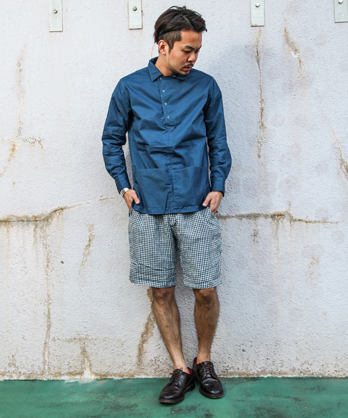 EEL(イール)の「EEL/働くシャツ(シャツ/ブラウス・メンズ・ネイビー/ホワイト/マスタード・SMALL/LARGE/MEDIUM)」の10枚目の写真