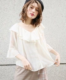 Heather | ２ＷＡＹ＊フリルボタンブラウス  786009(シャツ/ブラウス)