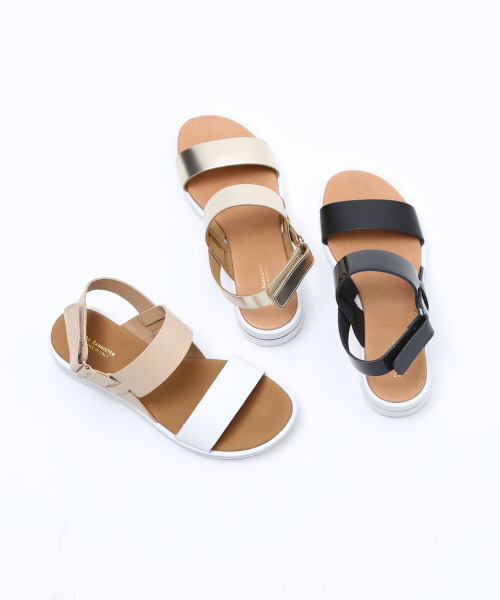 Au BANNISTER(オゥバニスター)の「スポーツソールサンダル(サンダル・レディース・ブラック/ホワイト/ゴールド・35/36/37/38/39)」の4枚目の写真