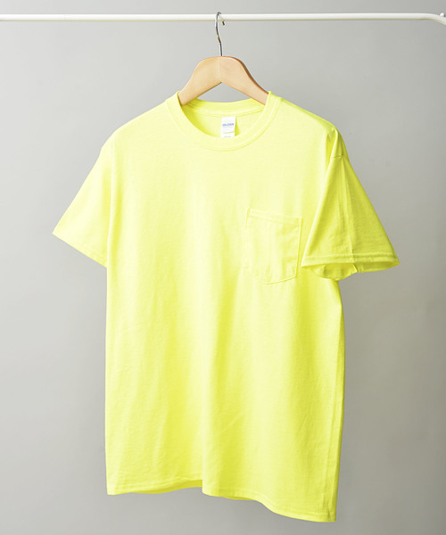 GILDAN（ギルダン）の「＃GILDAN/ギルダン　6.0オンス ウルトラコットンポケットTシャツ（Tシャツ/カットソー・メンズ・ホワイト/チャコールグレー/ライトグレー/ライトブルー/ブラック/ネイビー/レッド/ライム/オレンジ/グリーン/ワインレッド・MEDIUM/LARGE）」の6枚目の写真