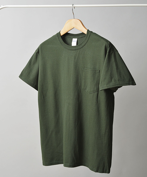 GILDAN（ギルダン）の「＃GILDAN/ギルダン　6.0オンス ウルトラコットンポケットTシャツ（Tシャツ/カットソー・メンズ・ホワイト/チャコールグレー/ライトグレー/ライトブルー/ブラック/ネイビー/レッド/ライム/オレンジ/グリーン/ワインレッド・MEDIUM/LARGE）」の7枚目の写真