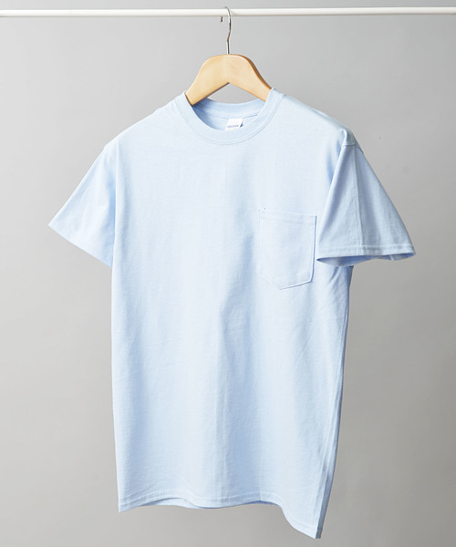 GILDAN（ギルダン）の「＃GILDAN/ギルダン　6.0オンス ウルトラコットンポケットTシャツ（Tシャツ/カットソー・メンズ・ホワイト/チャコールグレー/ライトグレー/ライトブルー/ブラック/ネイビー/レッド/ライム/オレンジ/グリーン/ワインレッド・MEDIUM/LARGE）」の8枚目の写真