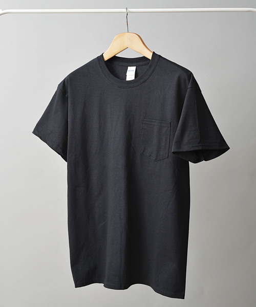 GILDAN（ギルダン）の「＃GILDAN/ギルダン　6.0オンス ウルトラコットンポケットTシャツ（Tシャツ/カットソー・メンズ・ホワイト/チャコールグレー/ライトグレー/ライトブルー/ブラック/ネイビー/レッド/ライム/オレンジ/グリーン/ワインレッド・MEDIUM/LARGE）」の3枚目の写真