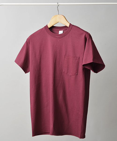 GILDAN（ギルダン）の「＃GILDAN/ギルダン　6.0オンス ウルトラコットンポケットTシャツ（Tシャツ/カットソー・メンズ・ホワイト/チャコールグレー/ライトグレー/ライトブルー/ブラック/ネイビー/レッド/ライム/オレンジ/グリーン/ワインレッド・MEDIUM/LARGE）」の11枚目の写真