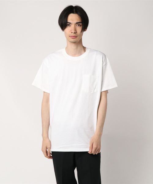 GILDAN（ギルダン）の「＃GILDAN/ギルダン　6.0オンス ウルトラコットンポケットTシャツ（Tシャツ/カットソー・メンズ・ホワイト/チャコールグレー/ライトグレー/ライトブルー/ブラック/ネイビー/レッド/ライム/オレンジ/グリーン/ワインレッド・MEDIUM/LARGE）」の18枚目の写真