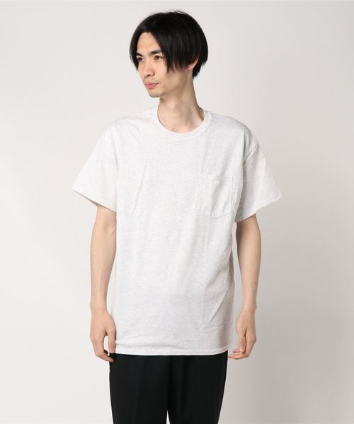 GILDAN（ギルダン）の「＃GILDAN/ギルダン　6.0オンス ウルトラコットンポケットTシャツ（Tシャツ/カットソー・メンズ・ホワイト/チャコールグレー/ライトグレー/ライトブルー/ブラック/ネイビー/レッド/ライム/オレンジ/グリーン/ワインレッド・MEDIUM/LARGE）」の15枚目の写真