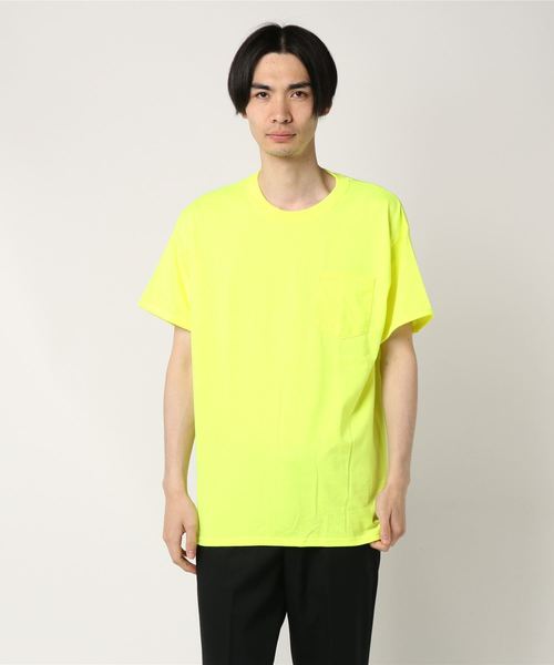 GILDAN（ギルダン）の「＃GILDAN/ギルダン　6.0オンス ウルトラコットンポケットTシャツ（Tシャツ/カットソー・メンズ・ホワイト/チャコールグレー/ライトグレー/ライトブルー/ブラック/ネイビー/レッド/ライム/オレンジ/グリーン/ワインレッド・MEDIUM/LARGE）」の14枚目の写真