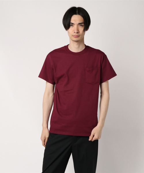 GILDAN（ギルダン）の「＃GILDAN/ギルダン　6.0オンス ウルトラコットンポケットTシャツ（Tシャツ/カットソー・メンズ・ホワイト/チャコールグレー/ライトグレー/ライトブルー/ブラック/ネイビー/レッド/ライム/オレンジ/グリーン/ワインレッド・MEDIUM/LARGE）」の20枚目の写真