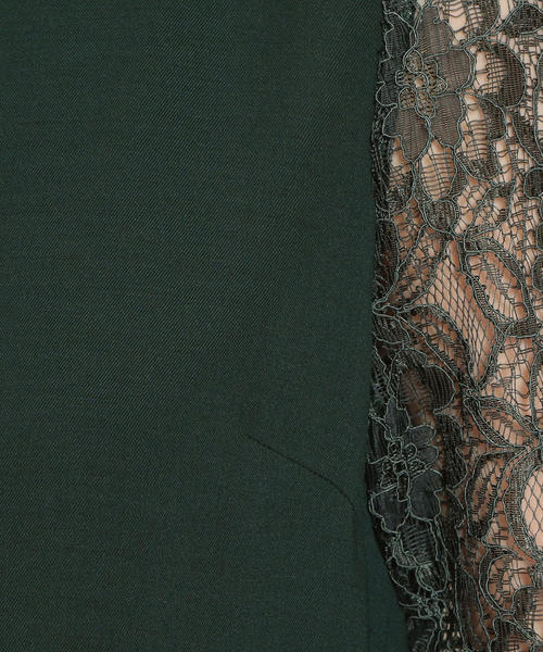 green label relaxing（グリーンレーベルリラクシング）の「D GB Peツイル×レース Vネック ワンピース（ワンピース・レディース・ブラック/ネイビー/グレー/ライトピンク/ダークグリーン/オレンジ系その他/ライトグレー/ベージュ・FREE）」の10枚目の写真