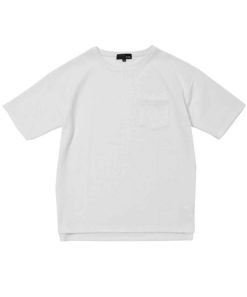 MinoriTY（マイノリティ）の「抗菌防臭加工ワッフルポケット付きビッグシルエット半袖Tシャツ カットソー ルーズ（Tシャツ/カットソー・メンズ・ブラック/ベージュ/ピンク/オフホワイト/カーキ/ネイビー/杢グレー・L/M）」の14枚目の写真