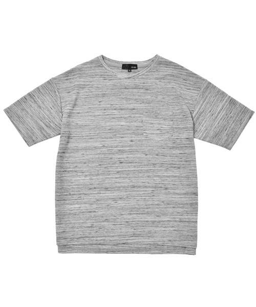 MinoriTY（マイノリティ）の「抗菌防臭加工ワッフルポケット付きビッグシルエット半袖Tシャツ カットソー ルーズ（Tシャツ/カットソー・メンズ・ブラック/ベージュ/ピンク/オフホワイト/カーキ/ネイビー/杢グレー・L/M）」の16枚目の写真