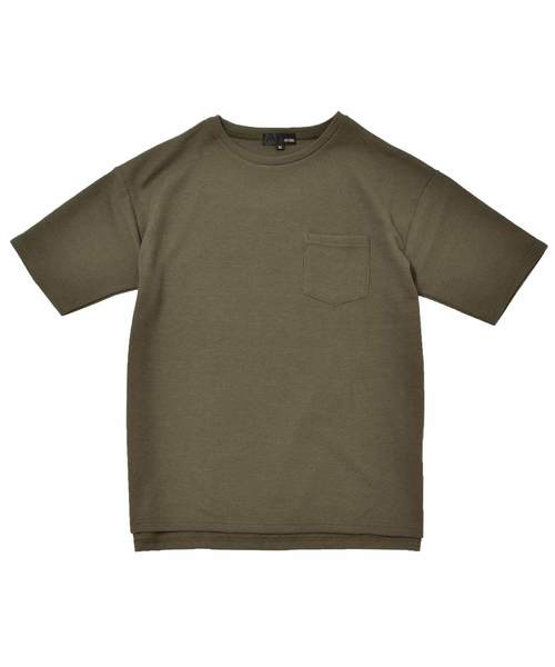 MinoriTY（マイノリティ）の「抗菌防臭加工ワッフルポケット付きビッグシルエット半袖Tシャツ カットソー ルーズ（Tシャツ/カットソー・メンズ・ブラック/ベージュ/ピンク/オフホワイト/カーキ/ネイビー/杢グレー・L/M）」の18枚目の写真