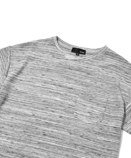 MinoriTY（マイノリティ）の「抗菌防臭加工ワッフルポケット付きビッグシルエット半袖Tシャツ カットソー ルーズ（Tシャツ/カットソー・メンズ・ブラック/ベージュ/ピンク/オフホワイト/カーキ/ネイビー/杢グレー・L/M）」の21枚目の写真