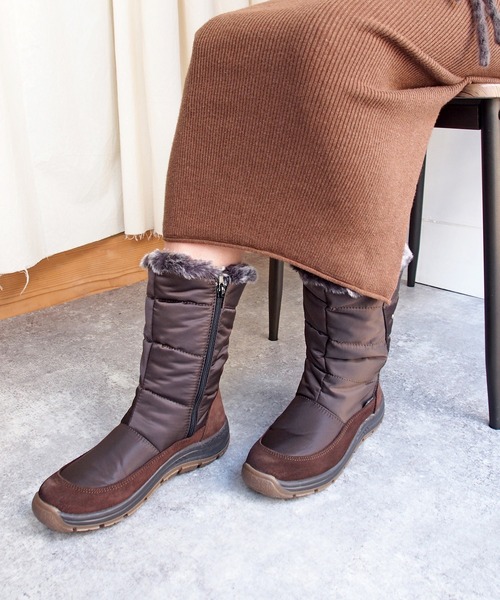 cava cava（サヴァサヴァ）の「【撥水・防滑】ファースノーブーツ　-3332009（レインシューズ・レディース・ブラック/ダークブラウン/グレー・S/M/L/LL）」の3枚目の写真