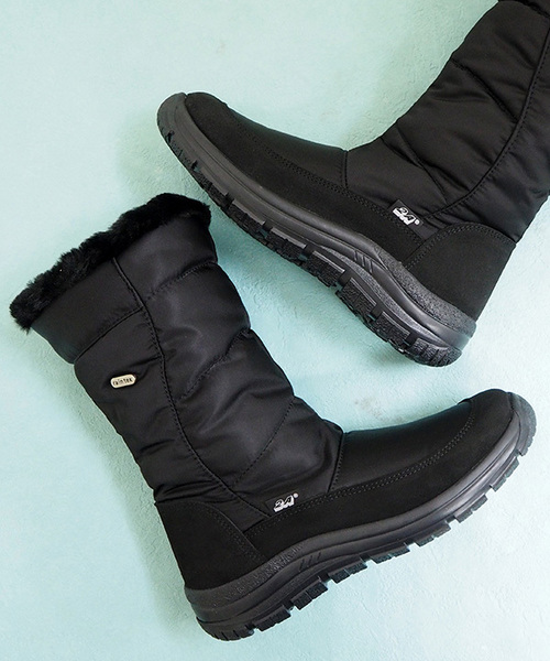 cava cava（サヴァサヴァ）の「【撥水・防滑】ファースノーブーツ　-3332009（レインシューズ・レディース・ブラック/ダークブラウン/グレー・S/M/L/LL）」の5枚目の写真