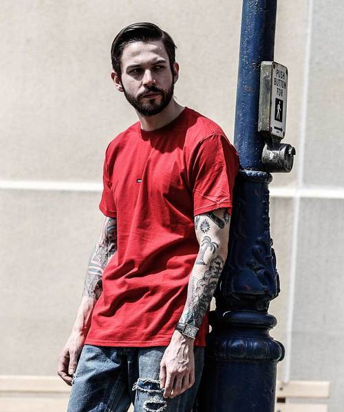 FRUIT OF THE LOOM（フルーツオブザルーム）の「【ZOZO限定】FRUIT OF THE LOOM ×MR.OLIVE COLLABO / SMAL BOX LOGO T-SHIRT（Tシャツ/カットソー・メンズ・ホワイト/ブラック/グレー/レッド・MEDIUM/LARGE/X-LARGE）」の16枚目の写真