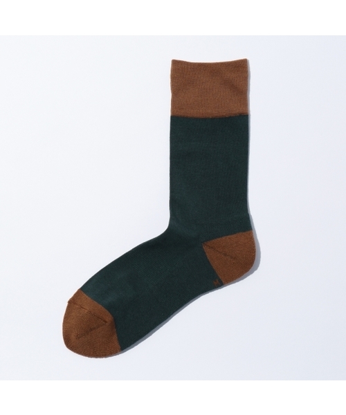 STUDIOUS(ステュディオス)の「【CHICSTOCKS】TWO TONE(ソックス/靴下・メンズ・ブラウン/グリーン・LARGE/SMALL)」の2枚目の写真