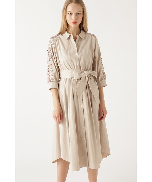 JILL STUART（ジルスチュアート）の「ユーリーシャツワンピース（ワンピース・レディース・ベージュ/ブルー/ネイビー・0/2/4）」の2枚目の写真