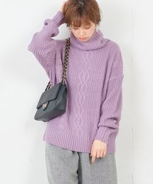 natural couture | ケーブル編みタートル(ニット/セーター)