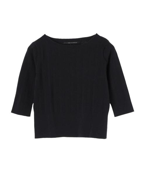 YECCA VECCA（イェッカヴェッカ）の「プリ－ツニットプルオ－バ－（Tシャツ/カットソー・レディース・ホワイト/ネイビー/サックスブルー/グリーン/ラベンダー・FREE）」の14枚目の写真