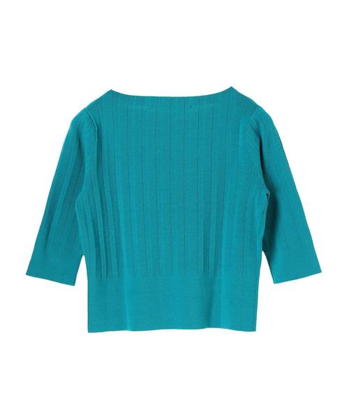 YECCA VECCA（イェッカヴェッカ）の「プリ－ツニットプルオ－バ－（Tシャツ/カットソー・レディース・ホワイト/ネイビー/サックスブルー/グリーン/ラベンダー・FREE）」の11枚目の写真