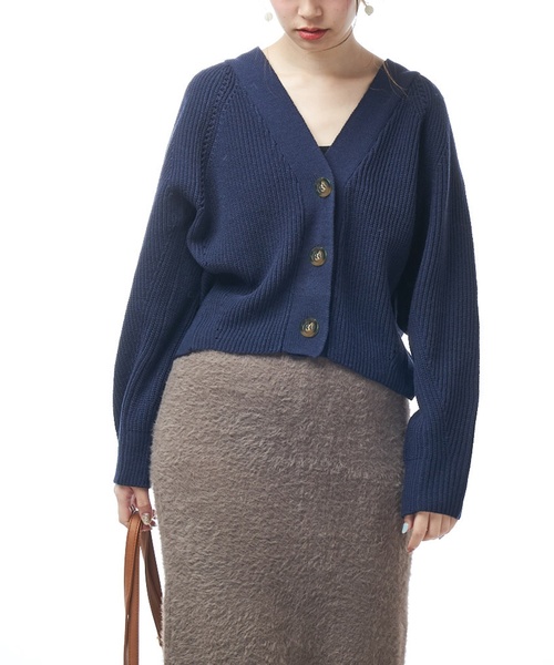 natural couture(ナチュラルクチュール)の「春色アイレットカーディガン(カーディガン/ボレロ・レディース・アイボリー/ベージュ/ネイビー/サックスブルー/ラベンダー/オレンジ・FREE)」の1枚目の写真