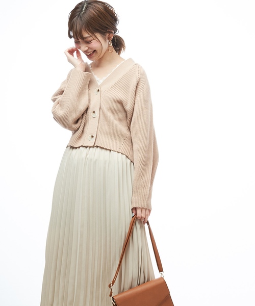 natural couture(ナチュラルクチュール)の「春色アイレットカーディガン(カーディガン/ボレロ・レディース・アイボリー/ベージュ/ネイビー/サックスブルー/ラベンダー/オレンジ・FREE)」の12枚目の写真