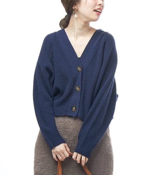 natural couture(ナチュラルクチュール)の「春色アイレットカーディガン(カーディガン/ボレロ・レディース・アイボリー/ベージュ/ネイビー/サックスブルー/ラベンダー/オレンジ・FREE)」の18枚目の写真