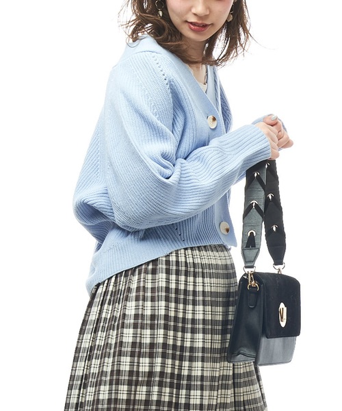 natural couture(ナチュラルクチュール)の「春色アイレットカーディガン(カーディガン/ボレロ・レディース・アイボリー/ベージュ/ネイビー/サックスブルー/ラベンダー/オレンジ・FREE)」の15枚目の写真