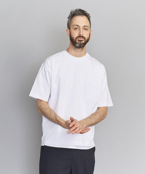 BEAUTY&YOUTH UNITED ARROWS（ビューティーアンドユースユナイテッドアローズ）の「BY クリスピーコットン 樽型 Tシャツ（Tシャツ/カットソー・メンズ・ホワイト/ブラック/ベージュ/レッド・SMALL/MEDIUM/LARGE/X-LARGE）」の11枚目の写真