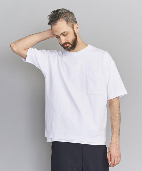 BEAUTY&YOUTH UNITED ARROWS（ビューティーアンドユースユナイテッドアローズ）の「BY クリスピーコットン 樽型 Tシャツ（Tシャツ/カットソー・メンズ・ホワイト/ブラック/ベージュ/レッド・SMALL/MEDIUM/LARGE/X-LARGE）」の18枚目の写真