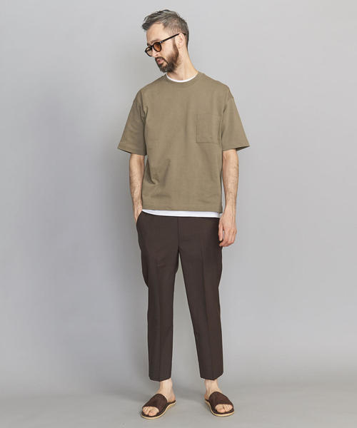 BEAUTY&YOUTH UNITED ARROWS（ビューティーアンドユースユナイテッドアローズ）の「BY クリスピーコットン 樽型 Tシャツ（Tシャツ/カットソー・メンズ・ホワイト/ブラック/ベージュ/レッド・SMALL/MEDIUM/LARGE/X-LARGE）」の5枚目の写真