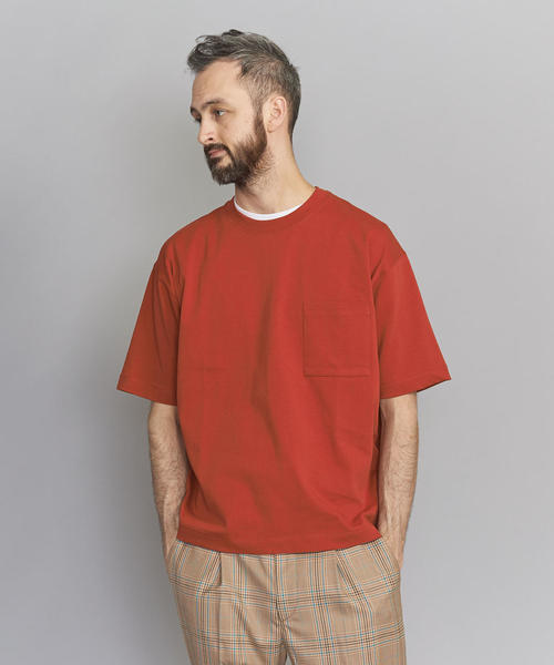 BEAUTY&YOUTH UNITED ARROWS（ビューティーアンドユースユナイテッドアローズ）の「BY クリスピーコットン 樽型 Tシャツ（Tシャツ/カットソー・メンズ・ホワイト/ブラック/ベージュ/レッド・SMALL/MEDIUM/LARGE/X-LARGE）」の9枚目の写真