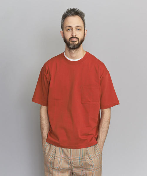 BEAUTY&YOUTH UNITED ARROWS（ビューティーアンドユースユナイテッドアローズ）の「BY クリスピーコットン 樽型 Tシャツ（Tシャツ/カットソー・メンズ・ホワイト/ブラック/ベージュ/レッド・SMALL/MEDIUM/LARGE/X-LARGE）」の10枚目の写真