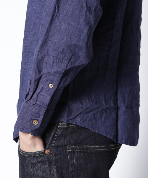 green label relaxing(グリーンレーベルリラクシング)の「LINEN DELAVE BD-Rシャツ ◆(シャツ/ブラウス・メンズ・ホワイト/ピンク/ターコイズブルー/ネイビー・LARGE/MEDIUM/SMALL/X-LARGE)」の10枚目の写真
