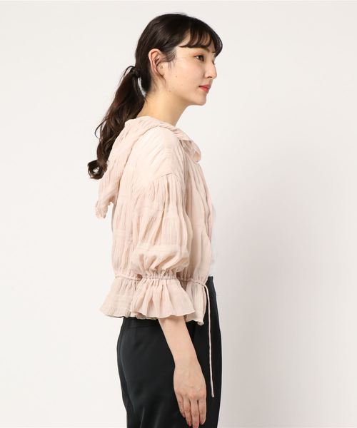 one after another NICE CLAUP(ワンアフターアナザーナイスクラップ)の「ヴィンテージフード羽織(パーカー・レディース・ベージュ/アイボリー/ブラック系その他・FREE)」の5枚目の写真