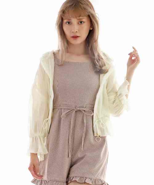 one after another NICE CLAUP(ワンアフターアナザーナイスクラップ)の「ヴィンテージフード羽織(パーカー・レディース・ベージュ/アイボリー/ブラック系その他・FREE)」の1枚目の写真