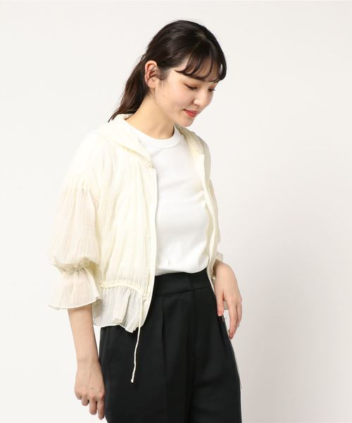 one after another NICE CLAUP(ワンアフターアナザーナイスクラップ)の「ヴィンテージフード羽織(パーカー・レディース・ベージュ/アイボリー/ブラック系その他・FREE)」の22枚目の写真