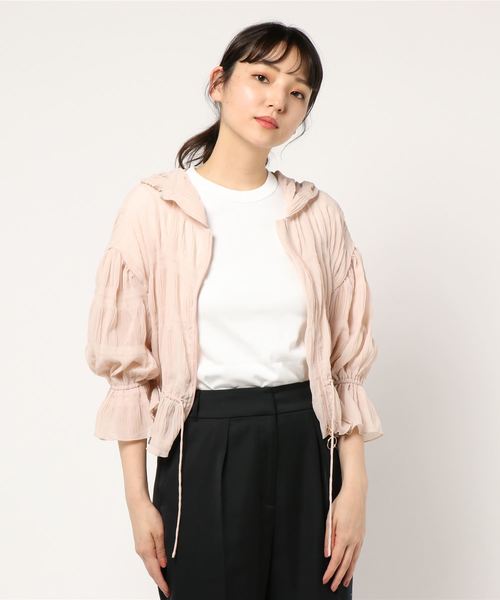 one after another NICE CLAUP(ワンアフターアナザーナイスクラップ)の「ヴィンテージフード羽織(パーカー・レディース・ベージュ/アイボリー/ブラック系その他・FREE)」の18枚目の写真