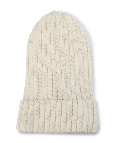 UNITED ARROWS（ユナイテッドアローズ）の「UA ITALY KNIT CAP ◆（ニットキャップ/ビーニー・メンズ・オフホワイト/ブラック/オレンジ/イエロー/ダークグリーン/ロイヤルブルー/ネイビー・フリー）」の2枚目の写真