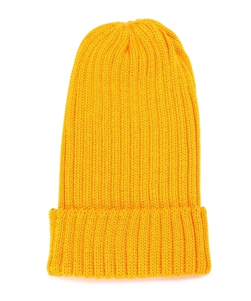 UNITED ARROWS（ユナイテッドアローズ）の「UA ITALY KNIT CAP ◆（ニットキャップ/ビーニー・メンズ・オフホワイト/ブラック/オレンジ/イエロー/ダークグリーン/ロイヤルブルー/ネイビー・フリー）」の6枚目の写真