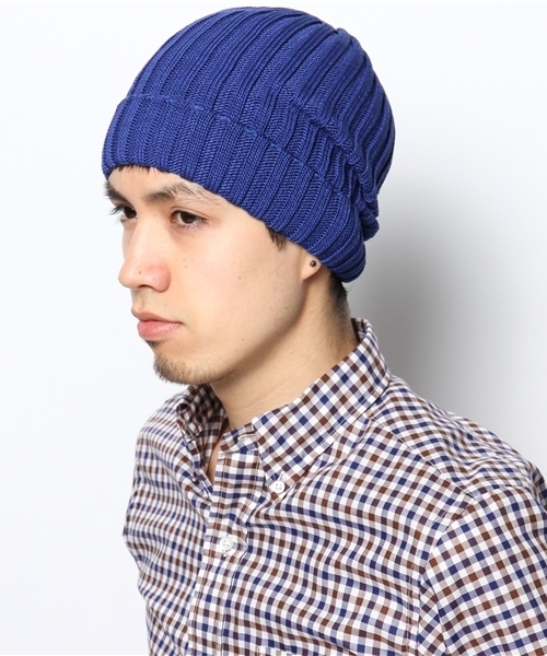UNITED ARROWS（ユナイテッドアローズ）の「UA ITALY KNIT CAP ◆（ニットキャップ/ビーニー・メンズ・オフホワイト/ブラック/オレンジ/イエロー/ダークグリーン/ロイヤルブルー/ネイビー・フリー）」の8枚目の写真