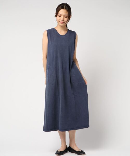 go slow caravan(ゴースローキャラバン)の「Good On/グッドオン TENT TEE DRESS(ワンピース・レディース・ネイビー/グレー/ライトブラウン/ブラック系その他2/ライトブルー/コーラルピンク・FREE)」の5枚目の写真