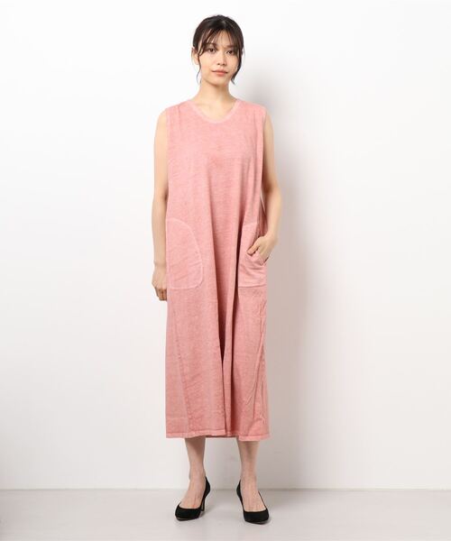 go slow caravan(ゴースローキャラバン)の「Good On/グッドオン TENT TEE DRESS(ワンピース・レディース・ネイビー/グレー/ライトブラウン/ブラック系その他2/ライトブルー/コーラルピンク・FREE)」の6枚目の写真