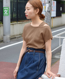 w closet | ワイドリブ半袖オフショルプルオーバー(Tシャツ/カットソー)