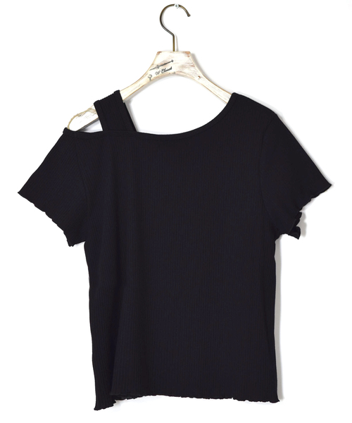 w closet(ダブルクローゼット)の「ワイドリブ半袖オフショルプルオーバー(Tシャツ/カットソー・レディース・モカ/ブラック系その他/グレー系その他/ライトベージュ・FREE)」の15枚目の写真
