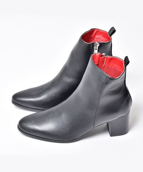 endevice（エンデヴァイス）の「メタルジップ ヒールブーツ / ハイヒール（ブーツ・メンズ・ブラック・44/40/42）」の9枚目の写真