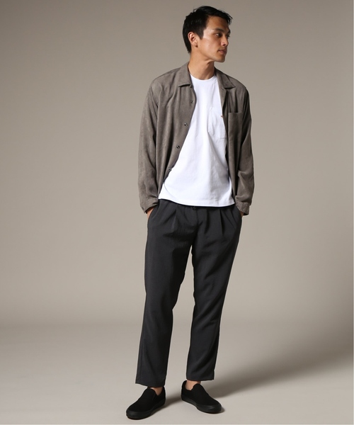 DANTON（ダントン）の「DANTON / ダントン POCKET L/S TEE（Tシャツ/カットソー・メンズ・グリーン/ホワイト/ブラック/ブラウン/チャコールグレー/キャメル・40/42/38/36）」の7枚目の写真