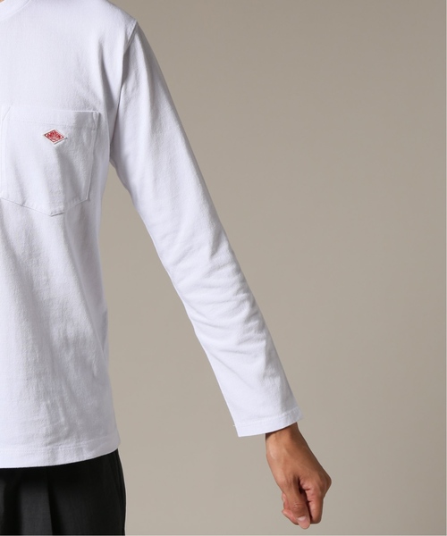 DANTON（ダントン）の「DANTON / ダントン POCKET L/S TEE（Tシャツ/カットソー・メンズ・グリーン/ホワイト/ブラック/ブラウン/チャコールグレー/キャメル・40/42/38/36）」の13枚目の写真